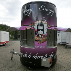 Die Dose von awag.de als origineller und mobiler Verkaufs- und Promotionstand