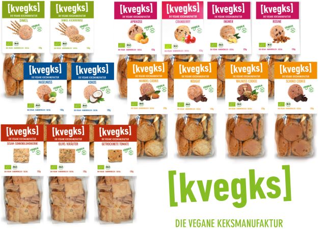 kvegks: Viele leckere vegane Keks- und Knabbersorten