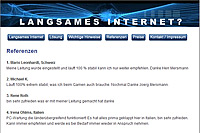 Nie wieder langsames Internet! Nie wieder langsames Internet!