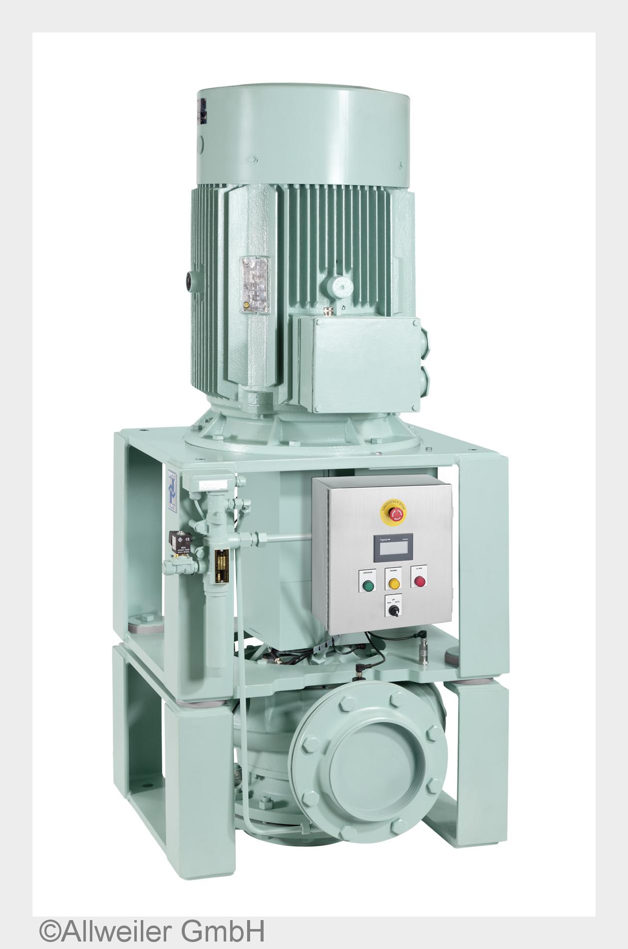 ?CM-1000?-Modul an einer Seewasserpumpe der Allweiler-Baureihe?MA?(Bildquelle: Allweiler GmbH) ?CM-1000?-Modul an einer Seewasserpumpe der Allweiler-Baureihe?MA?(Bildquelle: Allweiler GmbH)