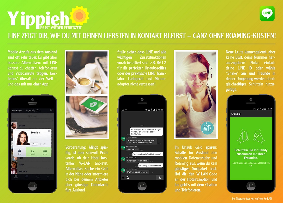 5 Tips von LINE für entspannte Ferien. 5 Tips von LINE für entspannte Ferien.