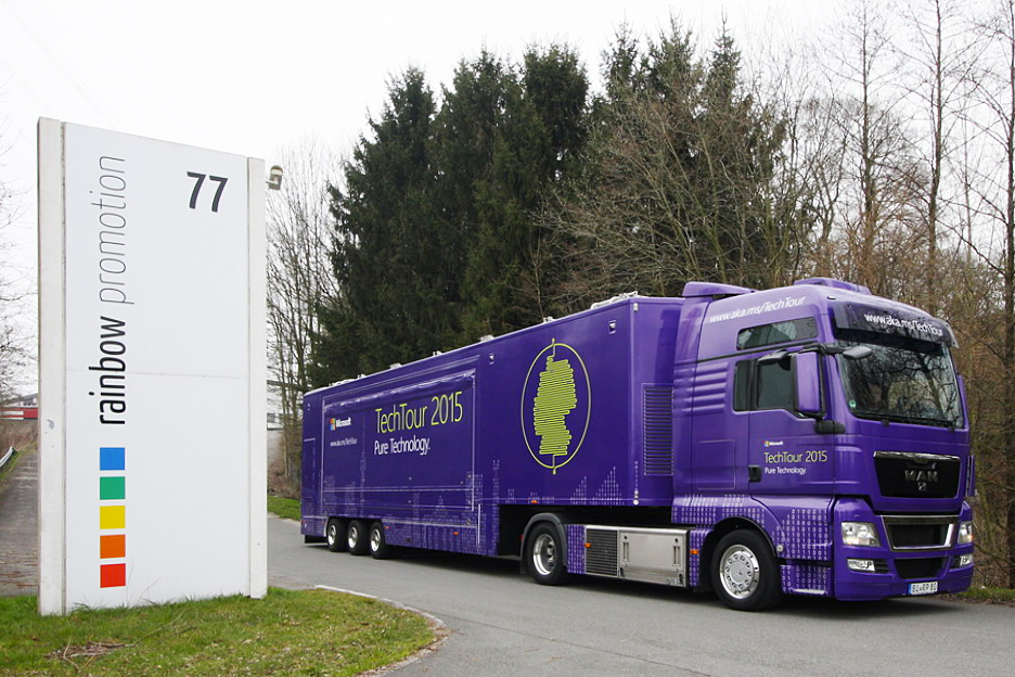 Microsoft TechTruck - Infomobil von Rainbow Promotion