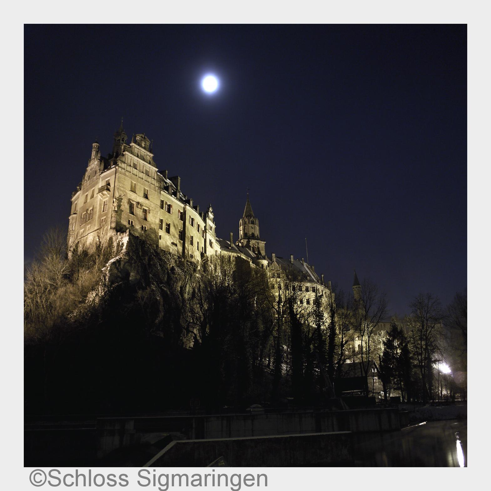Schloss Sigmaringen in einer Vollmondnacht (Bildquelle: Schloss Sigmaringen)
