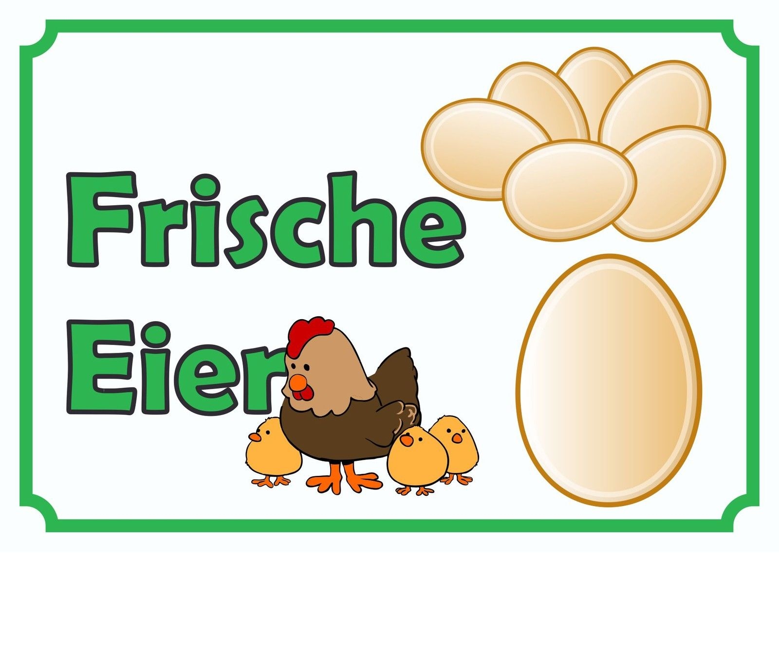 Hofladen& Landwerbeschild"Frische Eier" Hofladen& Landwerbeschild"Frische Eier"