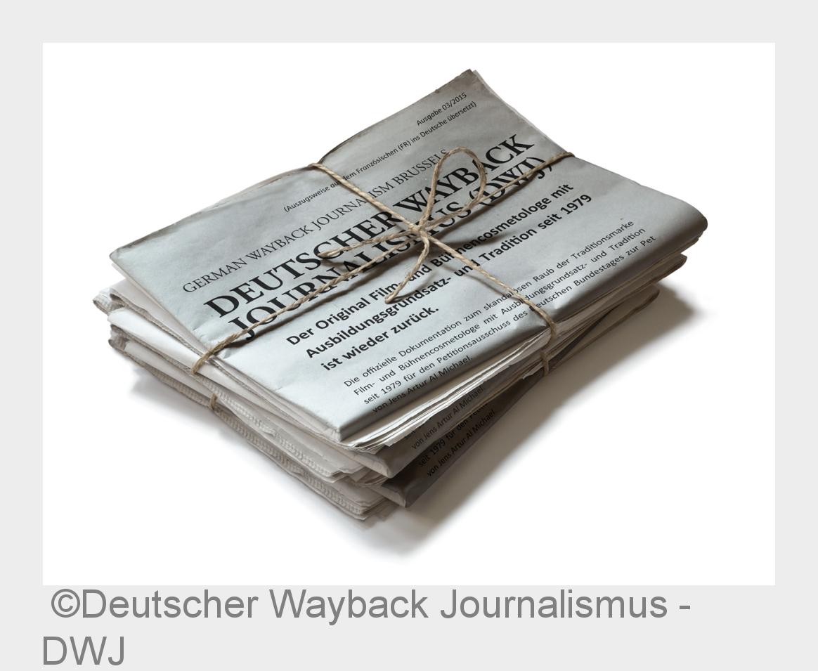 Deutscher Wayback Journalismus (DWJ) Ausgabe 03/2015 (Bildquelle: Deutscher Wayback Journalismus - D Deutscher Wayback Journalismus (DWJ) Ausgabe 03/2015 (Bildquelle: Deutscher Wayback Journalismus - D