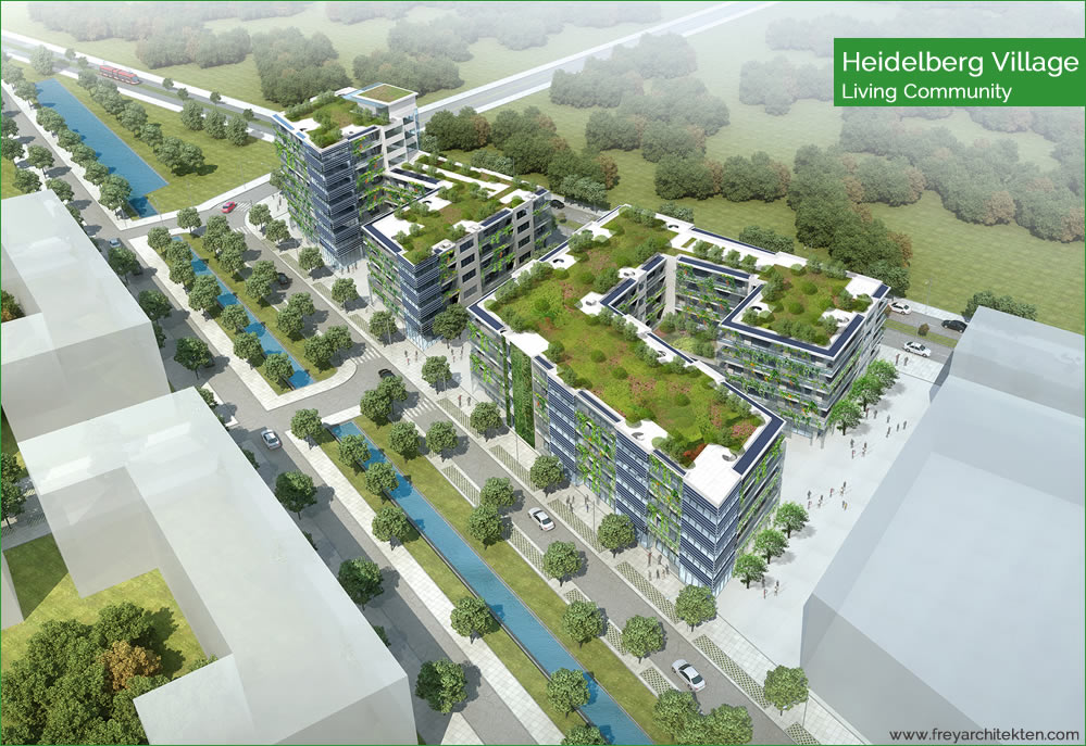 Heidelberg Village: nachhaltige Architektur mit Modellcharakter im neuen Stadtteil Bahnstadt