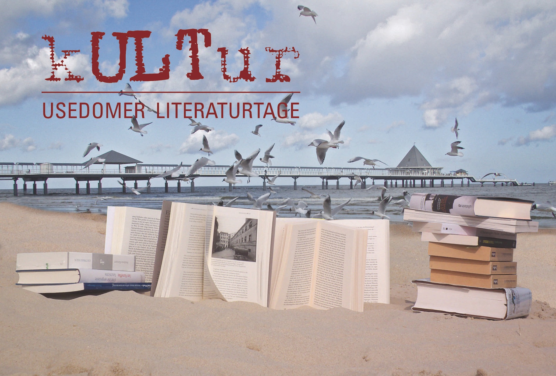 Bücher am Strand von Seebad Heringsdorf (c) Geert Maciejewski