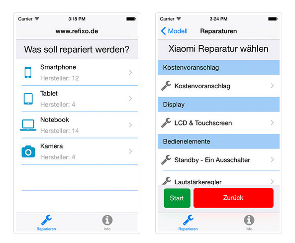 refixo.de App Vorschau
