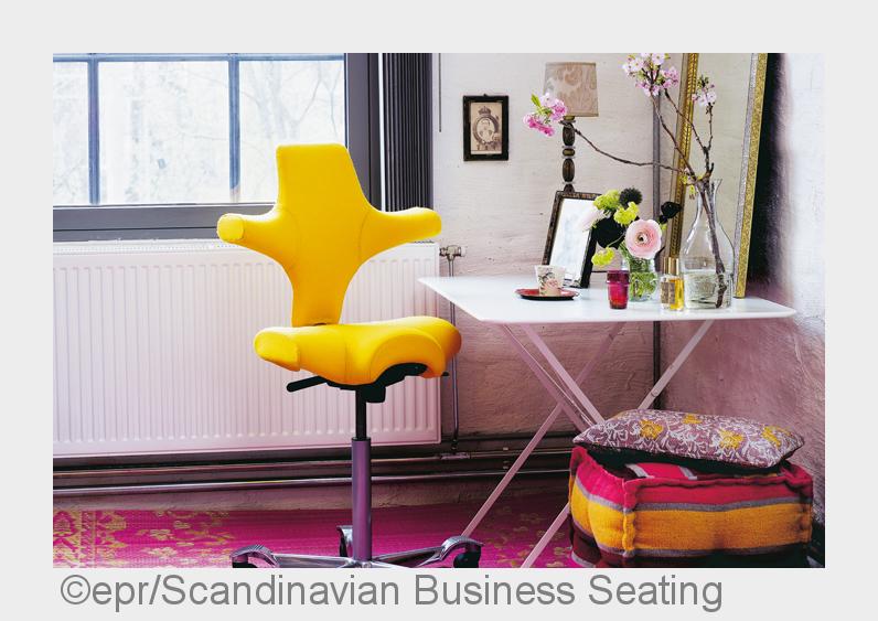 HÅG Capisco bringt Farbe und Bewegung in jedes Umfeld. (Bildquelle: epr/Scandinavian Business Seatin