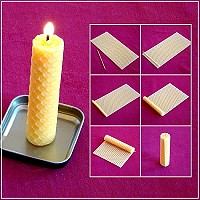 Eine tolle Idee von vielen: Weihnachtskarten mit Bienenwachskerze zum Selberdrehen