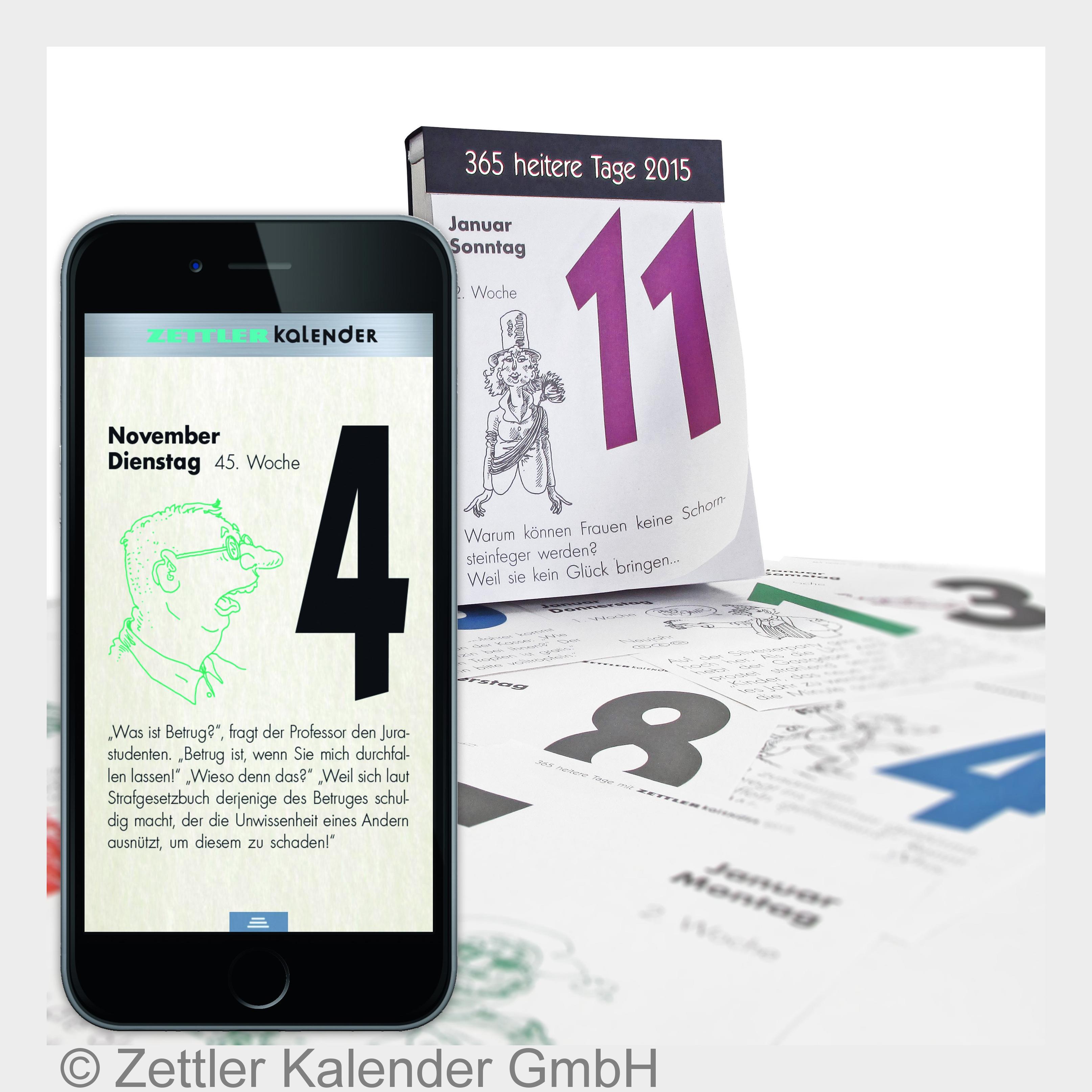 Von Zettler als App weiterentwickelt, erobert der klassische Abreißkalender die digitale Welt. (Bild