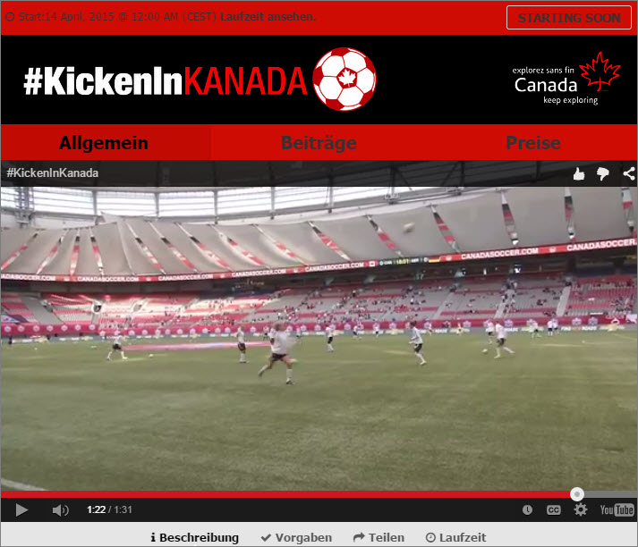 #KickenInKanada Gewinnspiel
