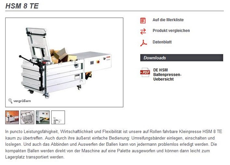 Beispiel aus dem HSM-Produktkatalog