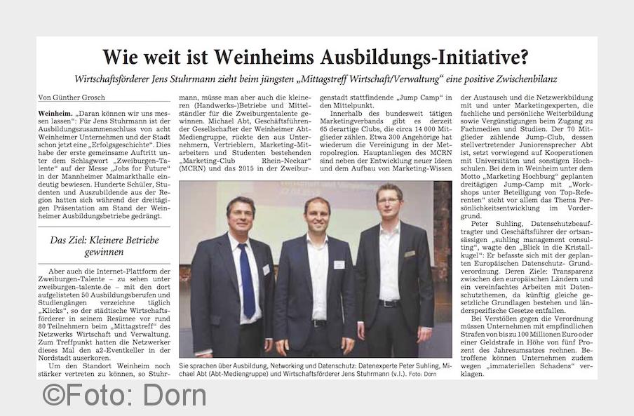 Impulsvortrag zum Thema EU-Datenschutzgrundverordnung - Datenschutz Baden Württemberg (Bildquelle: F