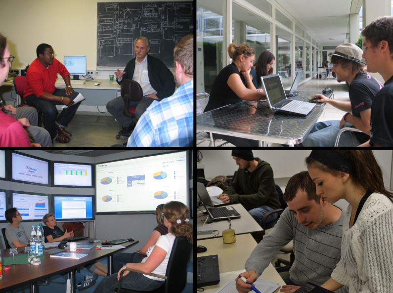 Lernen in kleine Gruppen mit einer intensiven Betreuung. So sieht der Studienalltag an der Informati Lernen in kleine Gruppen mit einer intensiven Betreuung. So sieht der Studienalltag an der Informati