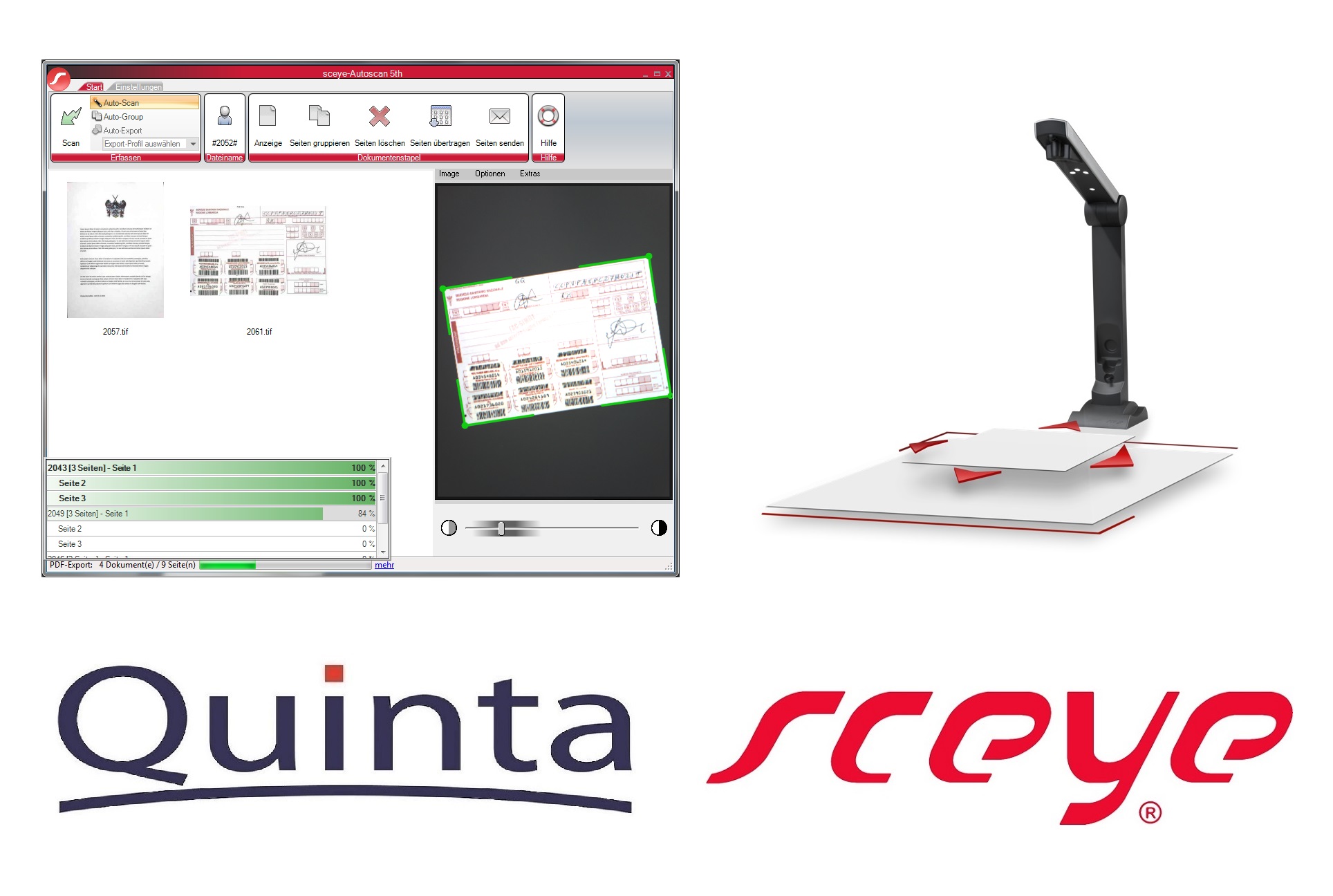 Der Sceye Dokumentenscanner ist in verschiedenen Ausführungen erhältlich. Der Sceye Dokumentenscanner ist in verschiedenen Ausführungen erhältlich.