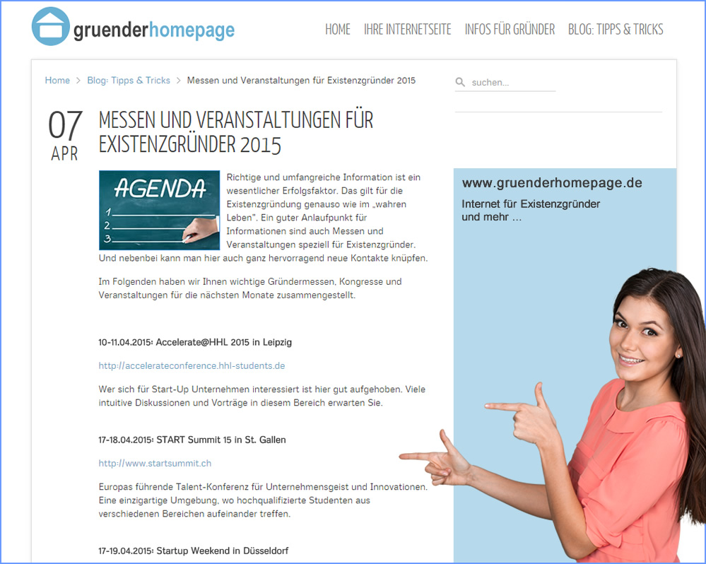 Überblick: Messen und Kongresse für Existenzgründer im Jahr 2015