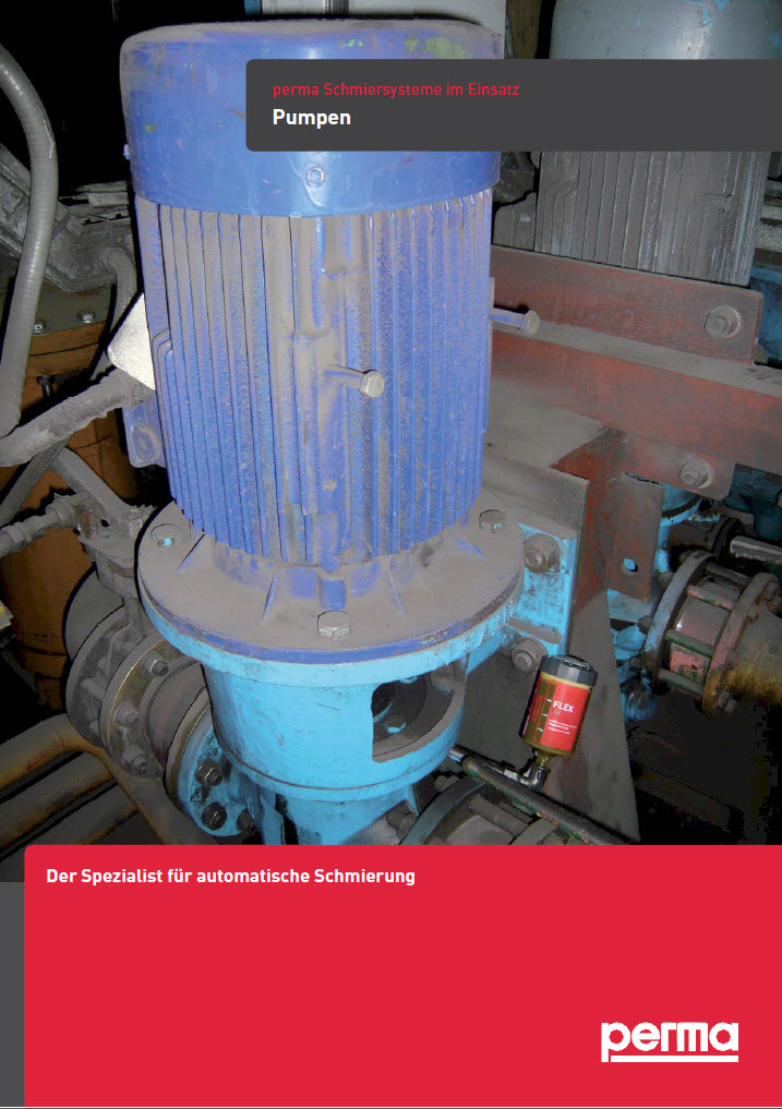 Flyer: perma Schmiersysteme im Einsatz an Pumpen