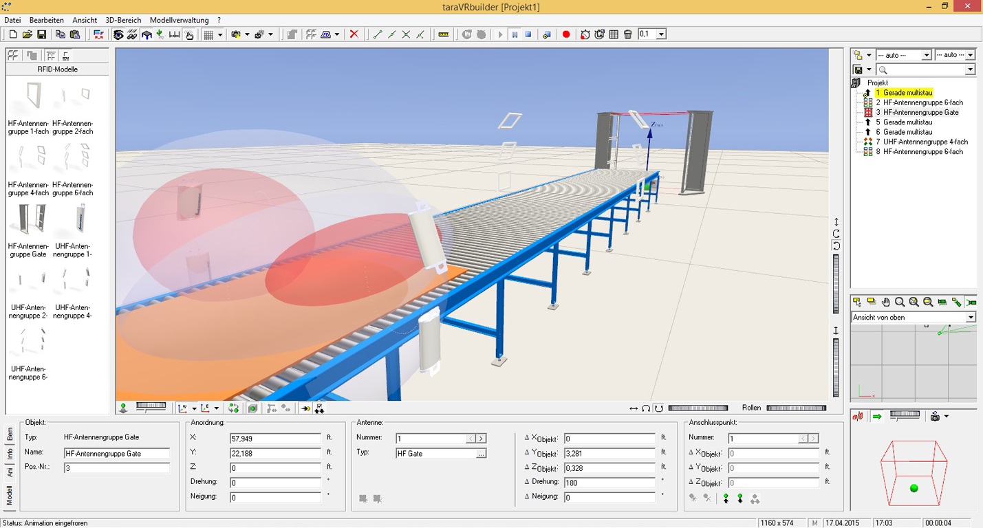 Die Software taraVRbuilder visualisiert nun auch die RFID-Technologie