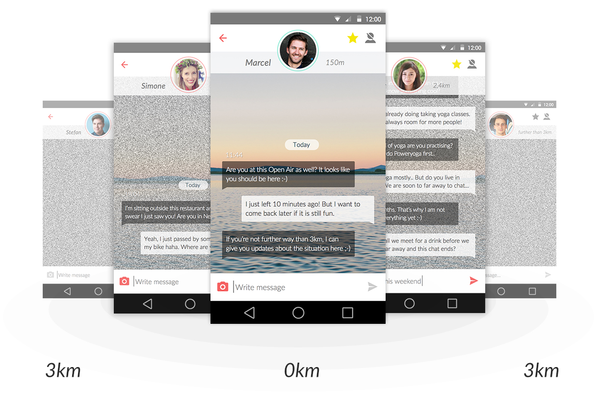 NewFaces.io 3km Chat Radar App