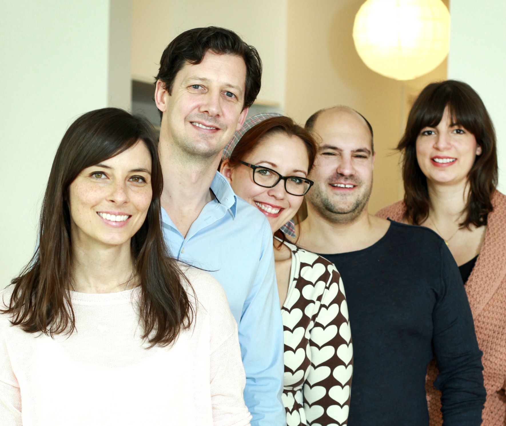 Coworking Toddler - das Team: Sandra Runge, Marc Runge, Susanne Mierau, Dirk Lüneberg und Juliane Gr