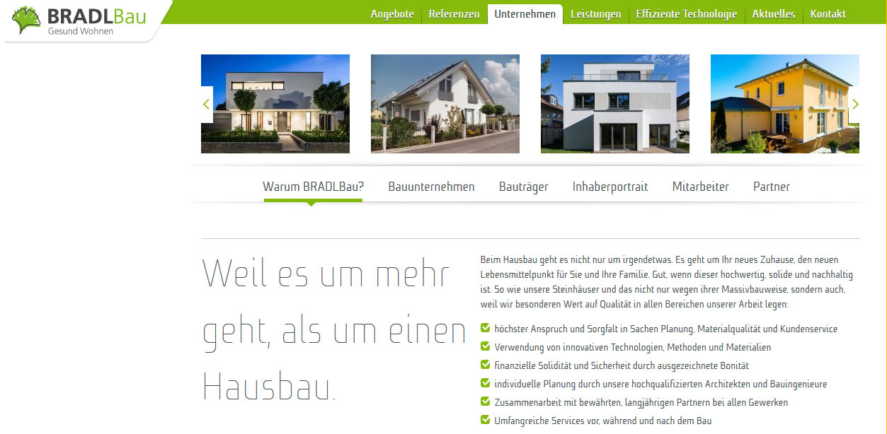 Bradl Bau - der Bauträger Ihres Vertrauens