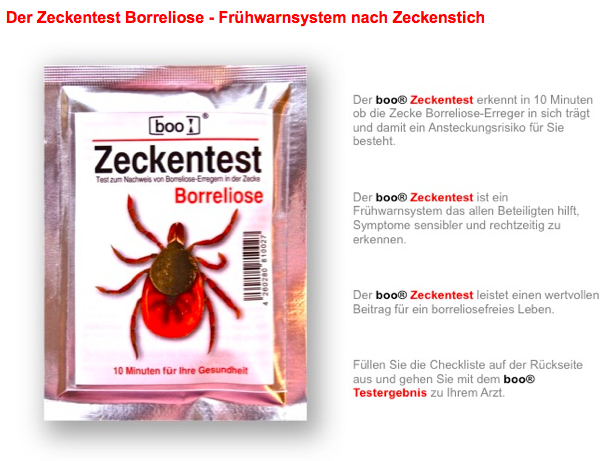 BOO Zeckentest Borreliose