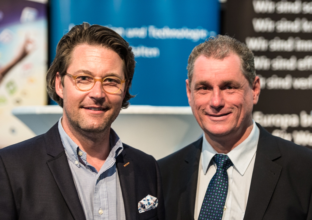 CSU-Generalsekretär Andreas Scheuer mit TDT-Geschäftsführer Michael Pickhardt