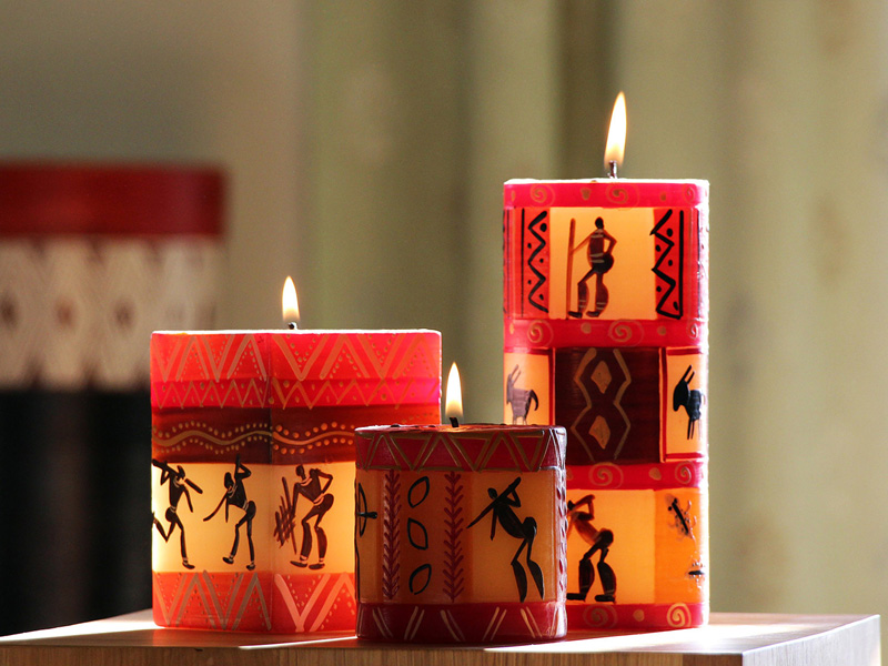 nobunto - handbemalte Kerzen aus Südafrika |  Kerzendesign: Damisi | Bildnachweis: © nobunto.de