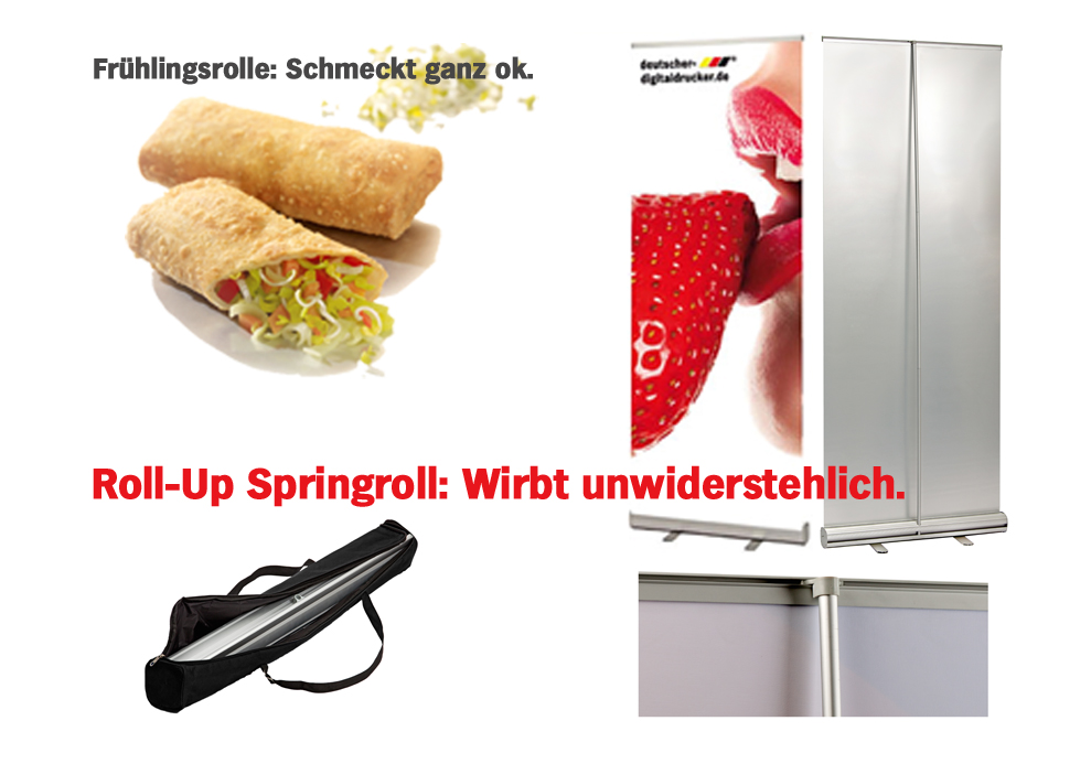 Macht lecker Werbung mit kleinem Aufwand: Roll-Up Display Macht lecker Werbung mit kleinem Aufwand: Roll-Up Display