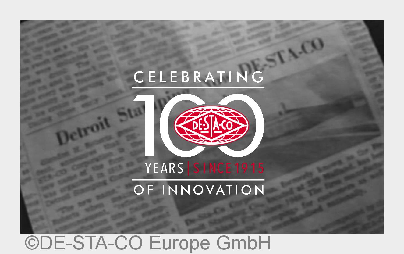 Vor 100 Jahren wurde die DE-STA-CO als Detroit Stamping Company gegründet. (Bildquelle: DE-STA-CO Eu