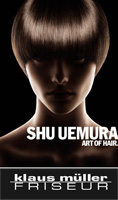 Klaus Müller Friseur arbeitet mit Shu Uemura