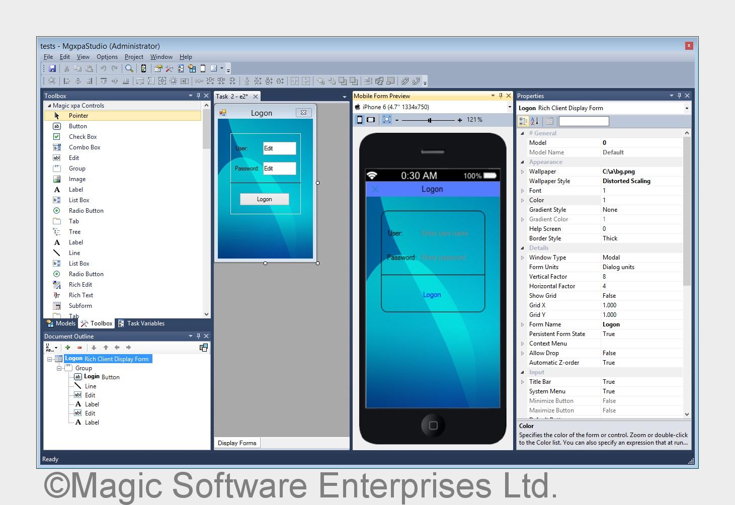 Der Blick in Magic xpa 3.0 zeigt die einfache und schnelle Mobile-Entwicklung (Bildquelle: Magic Sof Der Blick in Magic xpa 3.0 zeigt die einfache und schnelle Mobile-Entwicklung (Bildquelle: Magic Sof