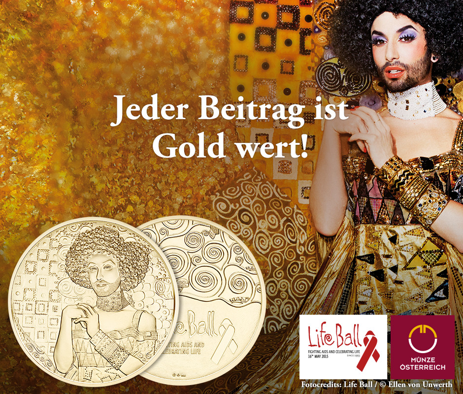 Conchita Medaille zum Lifeball 2015
