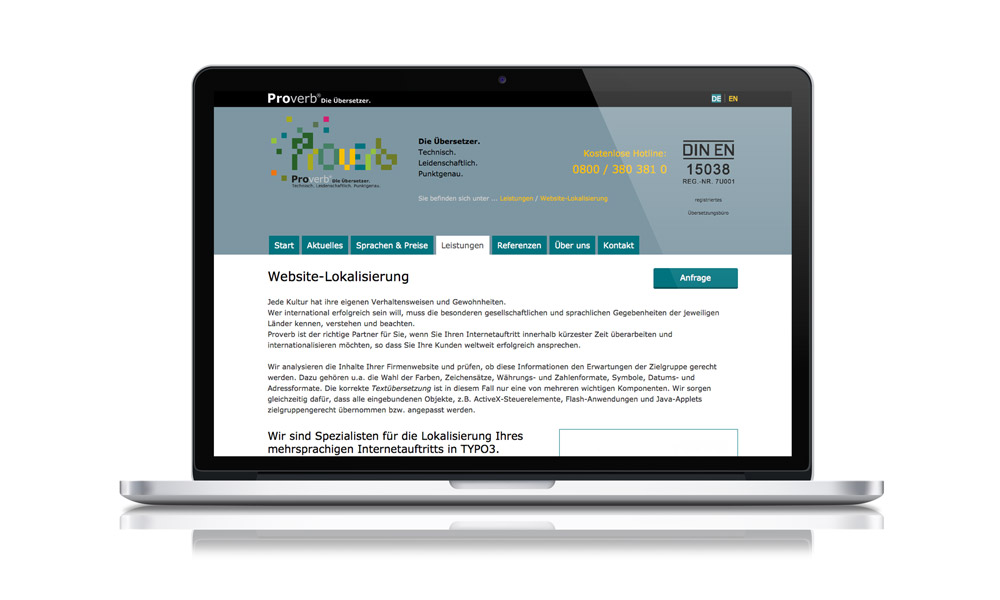 Professionelle Website Lokalisierung aus Stuttgart und Hamburg