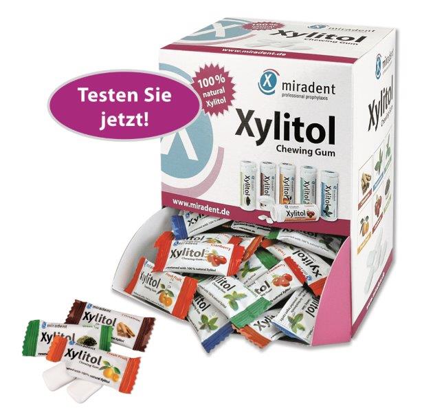 Die miradent Xylitol Chewing Gums Schüttverpackung Die miradent Xylitol Chewing Gums Schüttverpackung