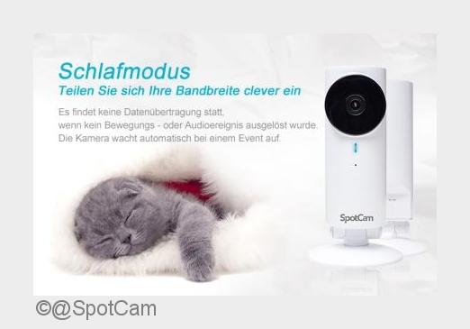 Schlafmodus der SpotCam HD (Bildquelle: @SpotCam) Schlafmodus der SpotCam HD (Bildquelle: @SpotCam)