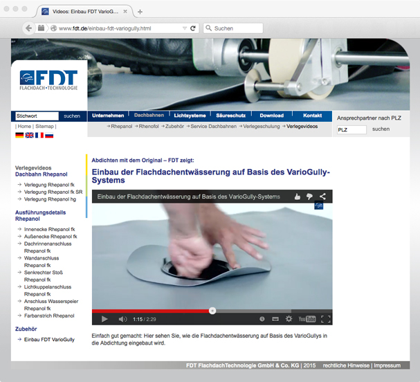Schneller Zugriff auf die FDT-Verlegevideos auf Smartphones oder Tablets.