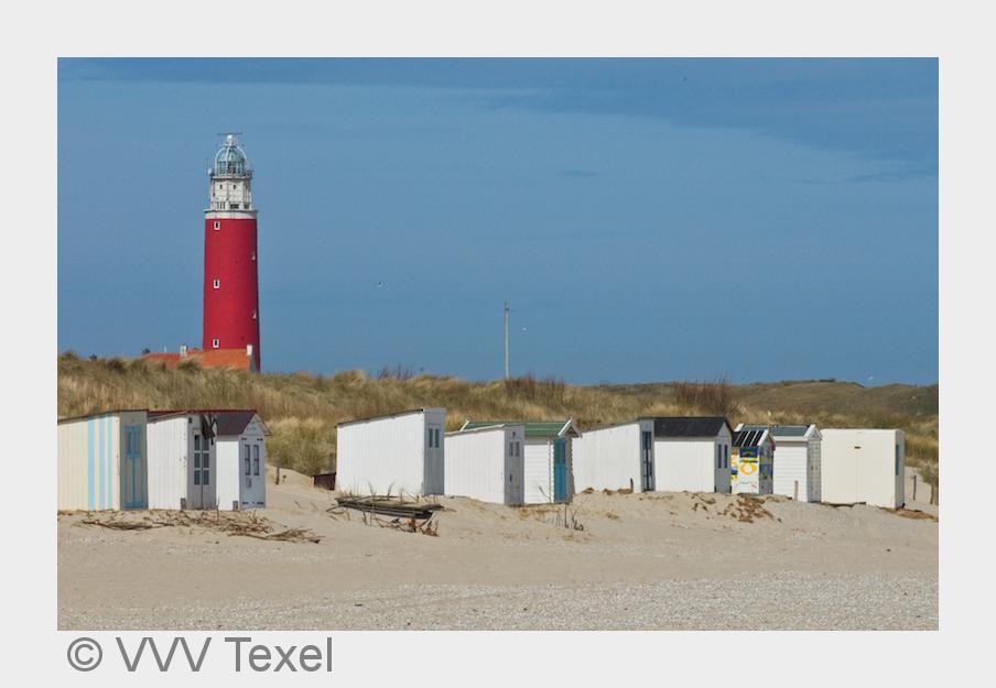Leuchtturm und Strandhütten (Bildquelle:©VVV Texel)