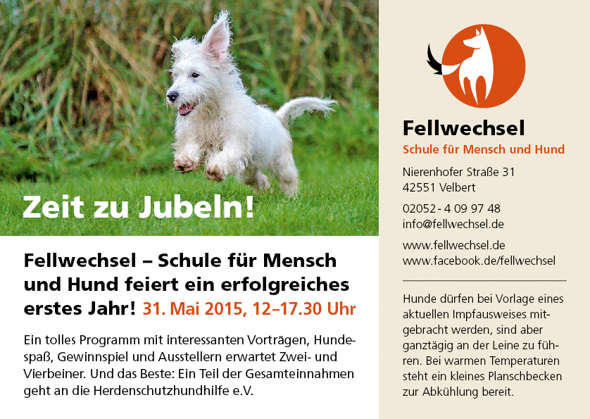 Fellwechsel feiert - feiern Sie mit!