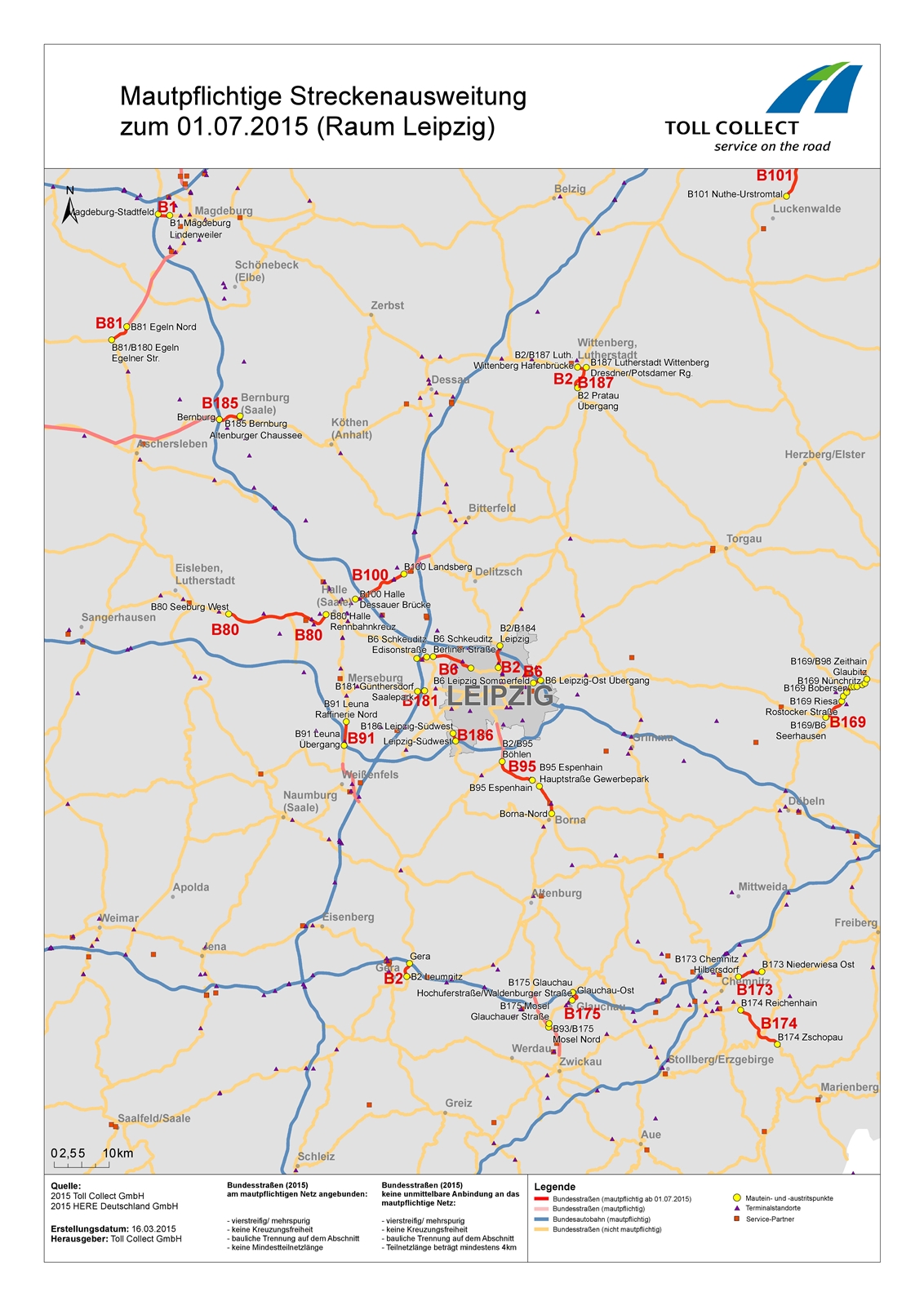 Ausweitung der Lkw-Maut in Sachsen.