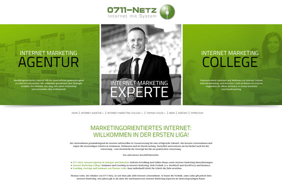 Neue Website der Internet-Agentur 0711-Netz