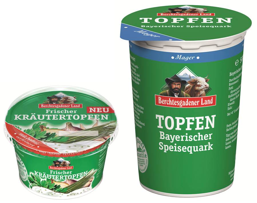 Berchtesgadener Land erweitert Topfen-Familie um sahnigen Kräutertopfen und XL-Magertopfen Berchtesgadener Land erweitert Topfen-Familie um sahnigen Kräutertopfen und XL-Magertopfen