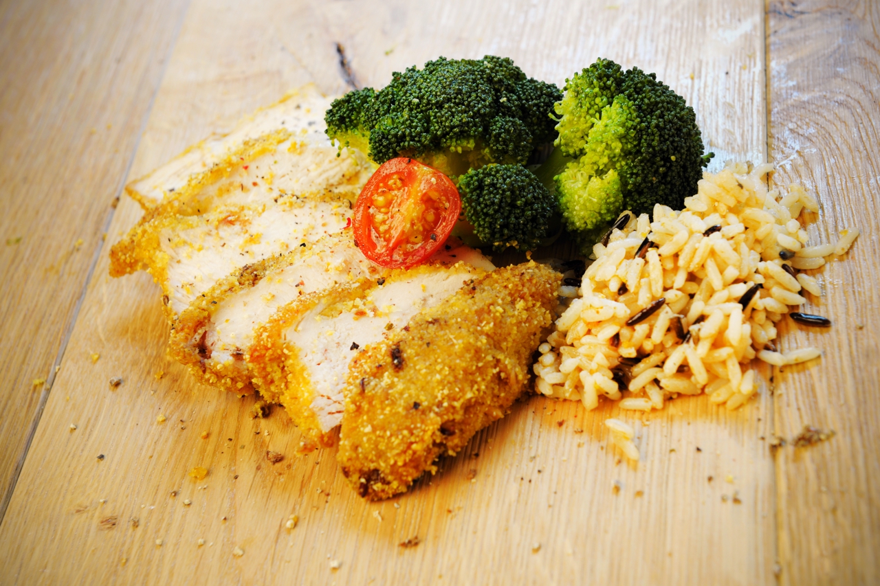 Huhn mit Brokkoli und Reis