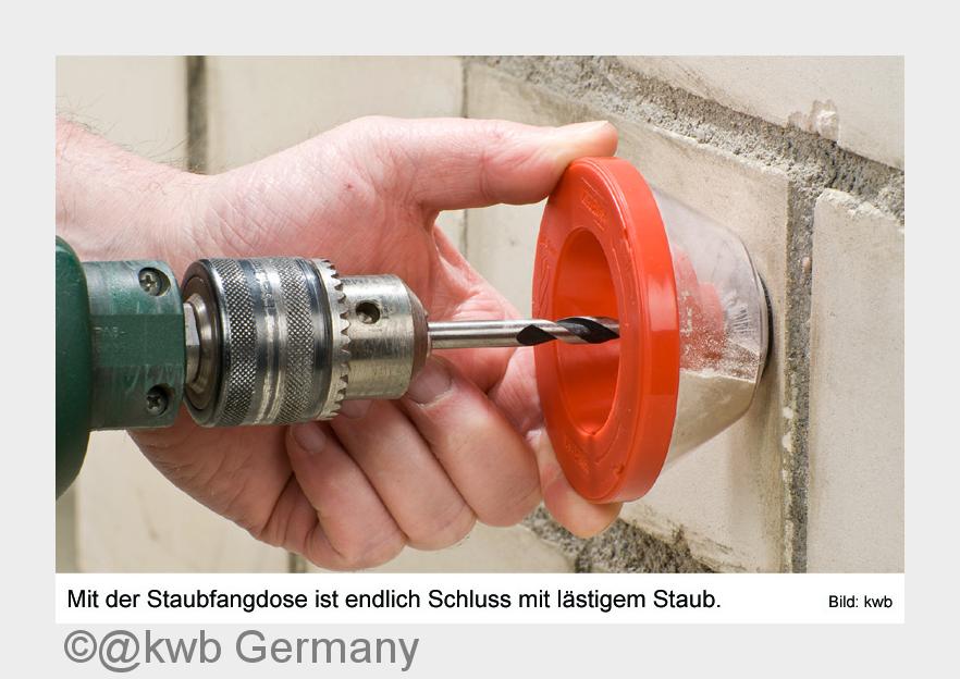 Mit der Staubfangdose von kwb ist Schluss mit lästigem Staub. (Bildquelle: @kwb Germany)