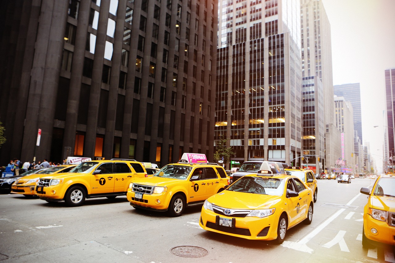 Zu den bekanntesten Taxis der Welt gehören die gelben  New Yorker Taxis