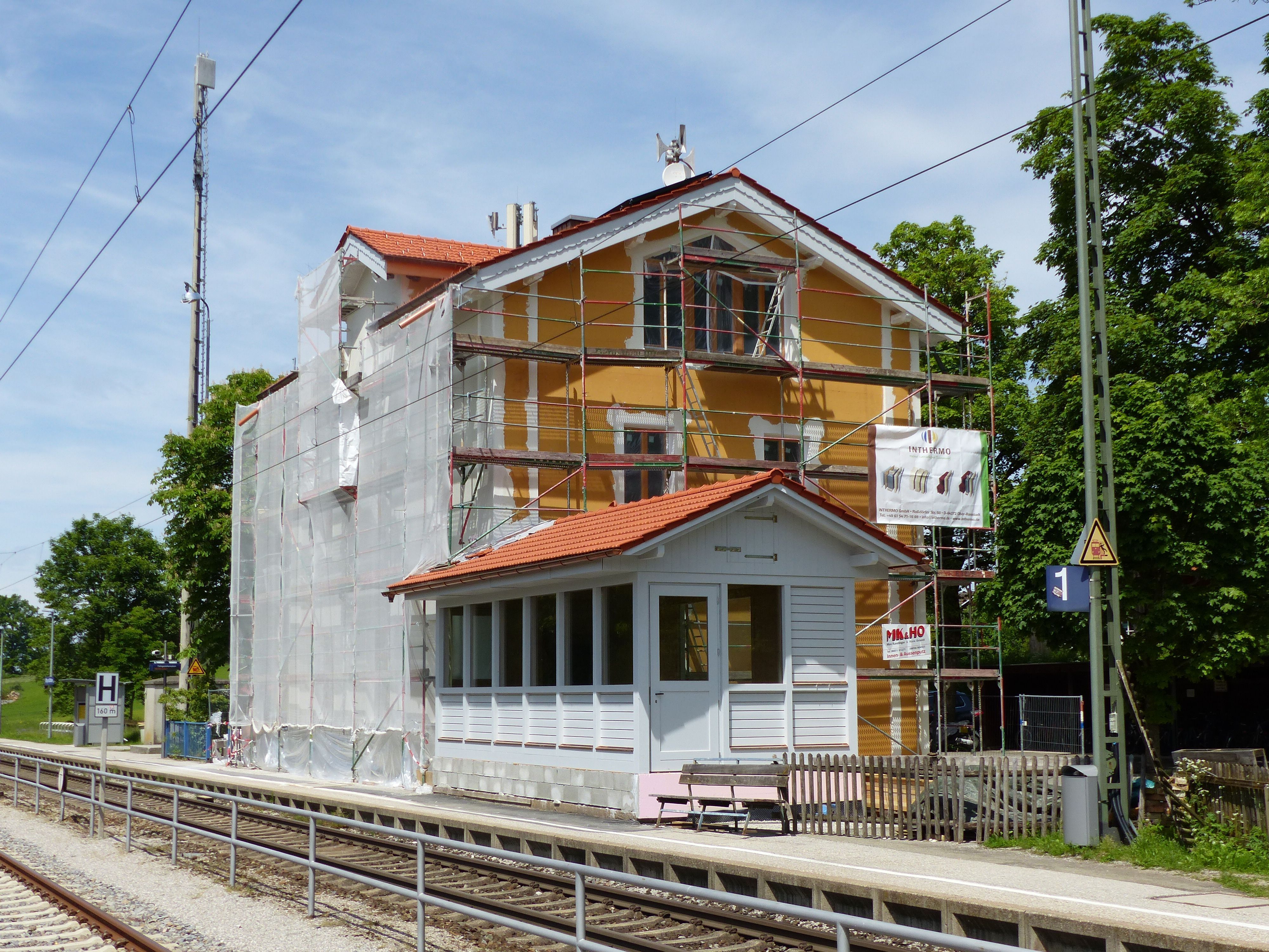 Bahnhof Uffing: Energetische Sanierung mit INTHERMO Holzfaser-WDVS. Foto:Achim Zielke(mit Erlaubnis 