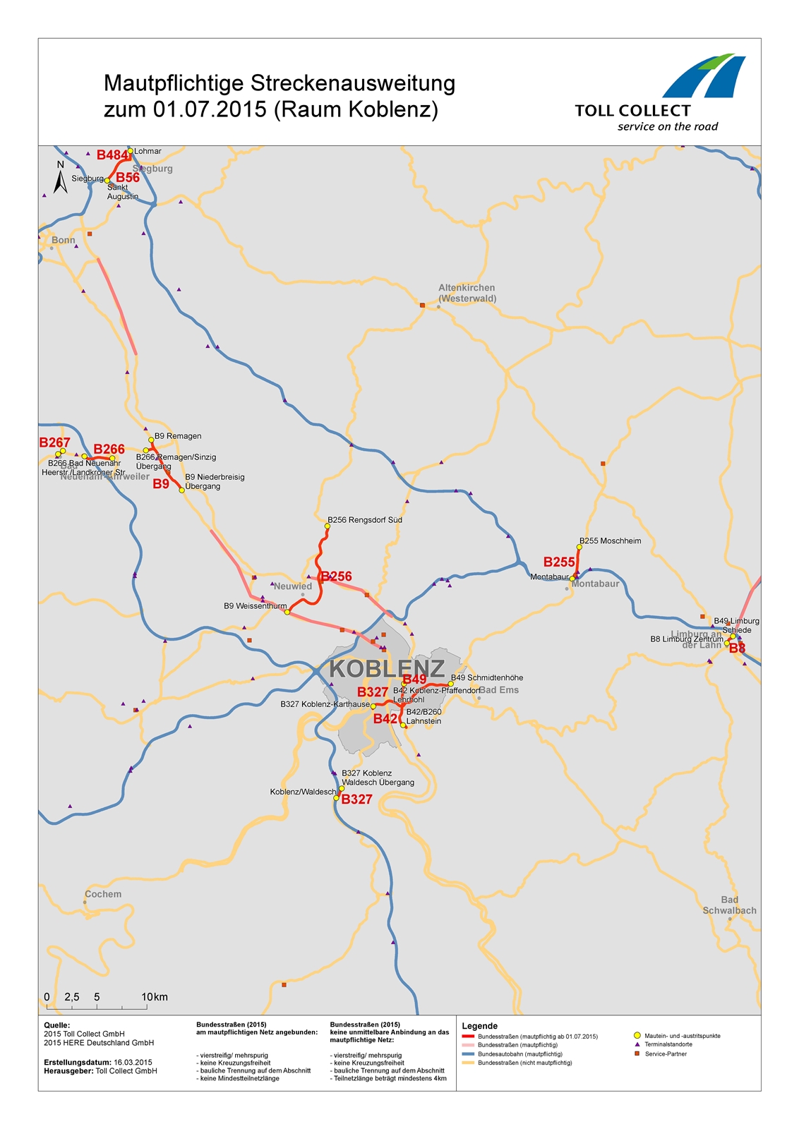 Ausweitung der Lkw-Maut im Raum Koblenz.
