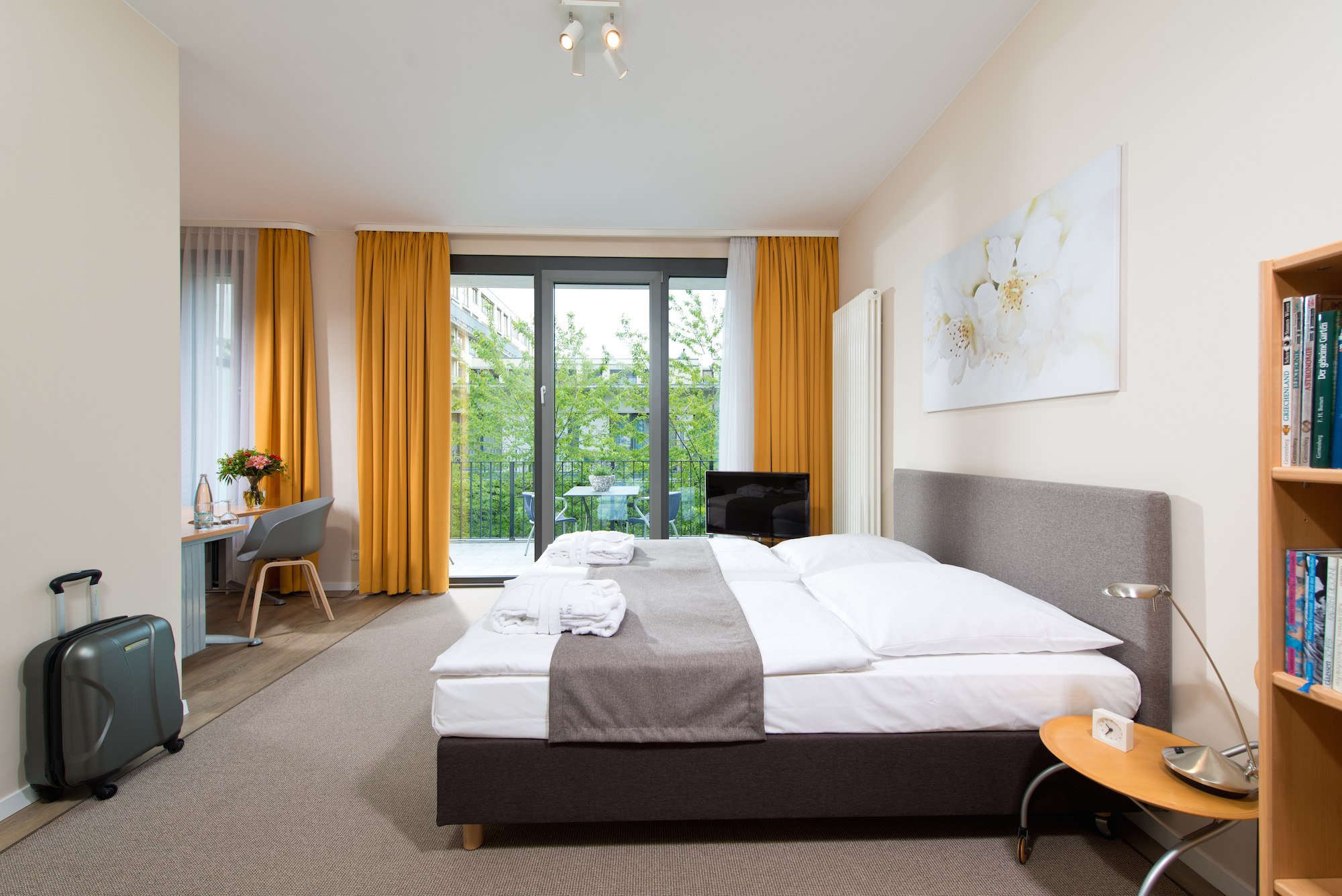 Die neuen Betten im Junior Apartment des ApartHotels