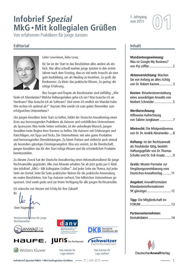 Infobrief MkG?Mit kollegialen Grüßen Infobrief MkG?Mit kollegialen Grüßen